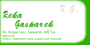 reka gasparek business card